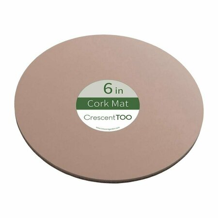 CRESCENT GARDEN 6 in. D Cork/Plastic Planter Mat Natural BC060S00C